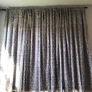 Grey Paisley Curtain Panels (6 Panels)